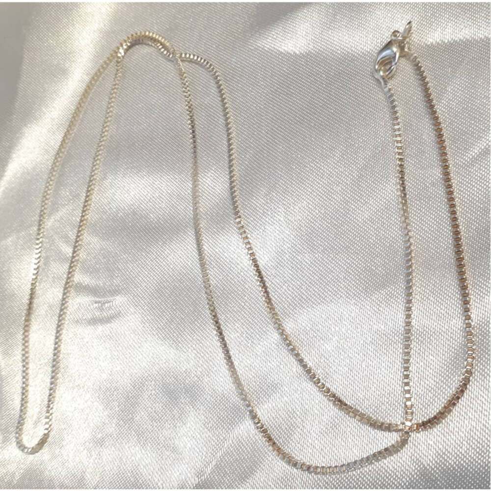Sterling Silver 925 Plated 26 Inch Box Chain‎ Necklace New 1/16th" Wide Lobster